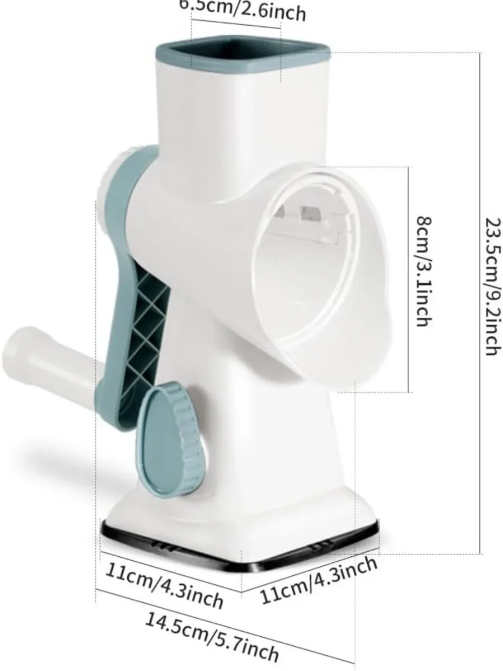 Rotary Ice Shaver with Handle Manual Hand Crank Snow Cone Maker Machine Qucik